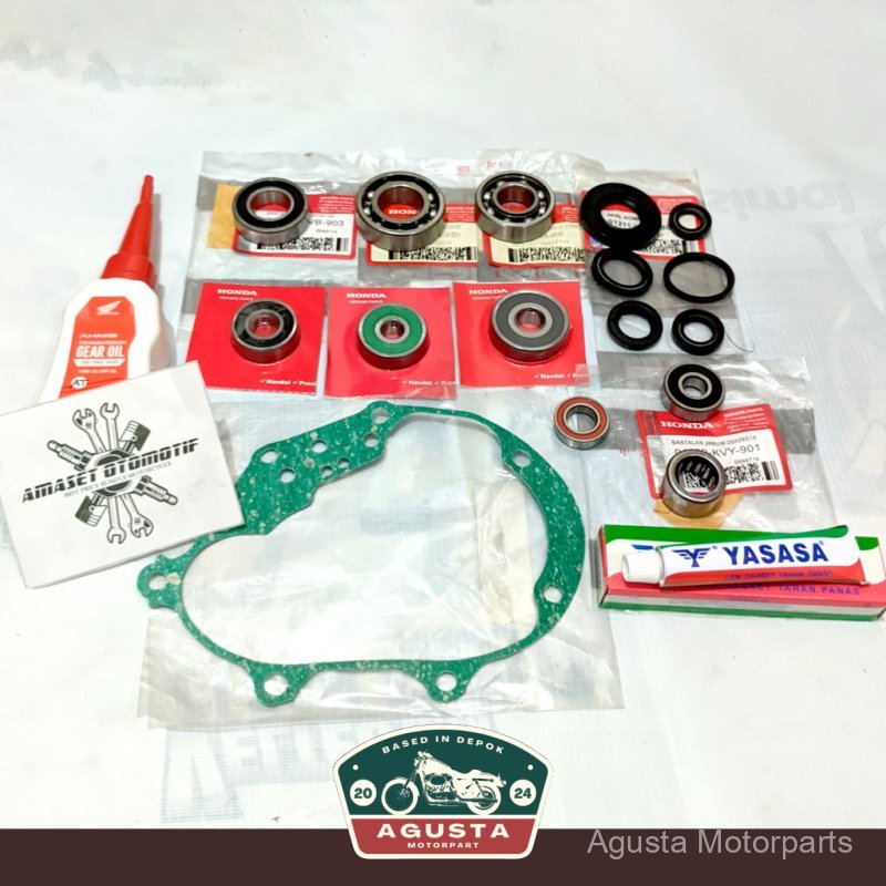 Komplit Bearing Rasio Vario 125 Vario 150 PCX 125 Plus Seal Oli Gardan Kualitas Super