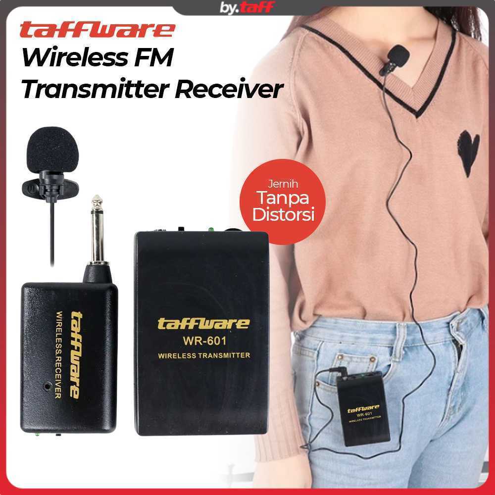 Taffware Mikrofon Wireless FM Clip On Transmitter Receiver Jack 6.3mm - WR-601