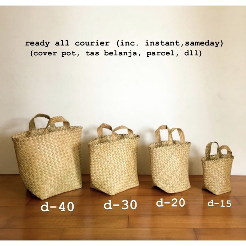 Bakul purun, keranjang purun, cover pot, tas hampers, tas sembako, cover anyaman pot, keranjang anya