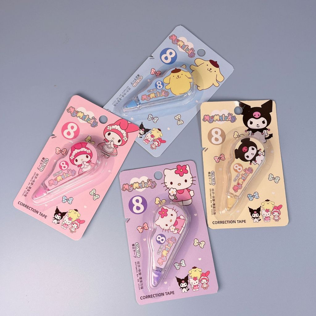 HYPE N FANCY CORRECTION TAPE SANRIO KUROMI MELODY CINNAMOROL HELLO KITTY POMPOMPURIN TIP EX KERTAS T