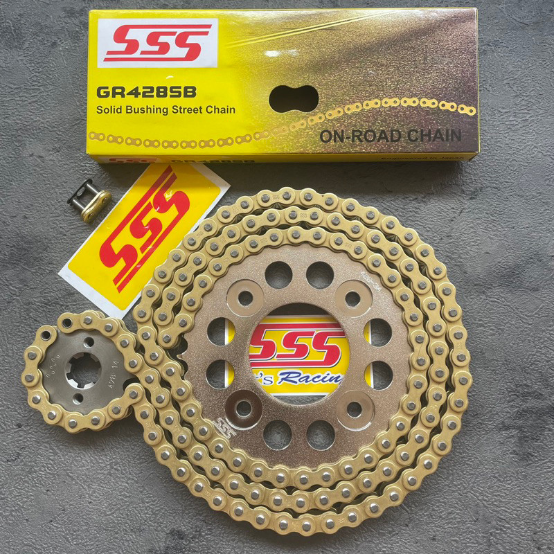 Gear Set Gir Set SSS ORIGINAL 428 Karisma - SupraX125 - Supra Fit new - Blade125 - Kirana - Revo Abs