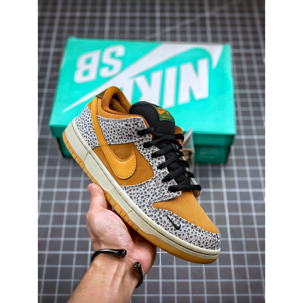 Nike SB Dunk Low Safari Stone Fish Print CD2563-002 Edisi Langka Koleksi Sneaker