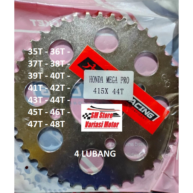 Gear Belakang TK RACING SSS 428 415 4 LUBANG CBR 150 R MEGAPRO Mega Pro / New CB 150 R / New  / Soni
