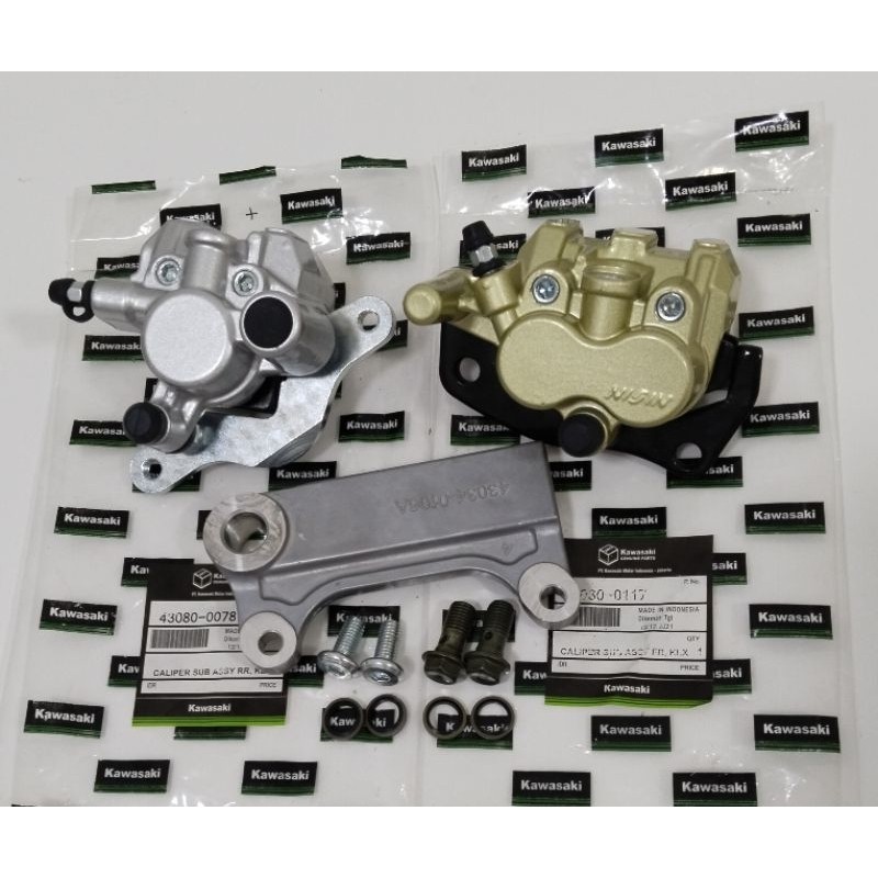 KALIPER DEPAN BELAKANG + BREKET HOLDER BELAKANG 1SET KLX150 KLX 150 L S BF DT DTRACKER KEPALA BABI O