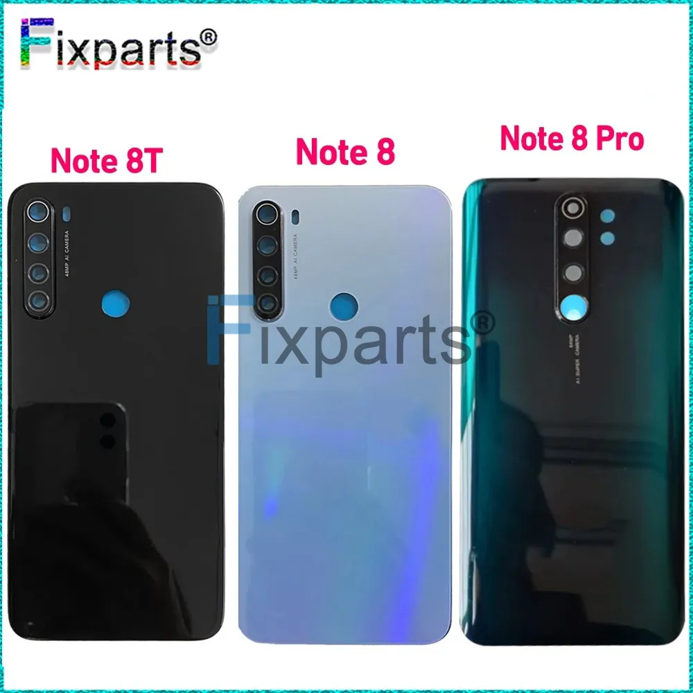 Glass For Redmi Note 8 Pro Battery Cover Housing Door Replacement Note 8 Back Panel For Redmi Note 8