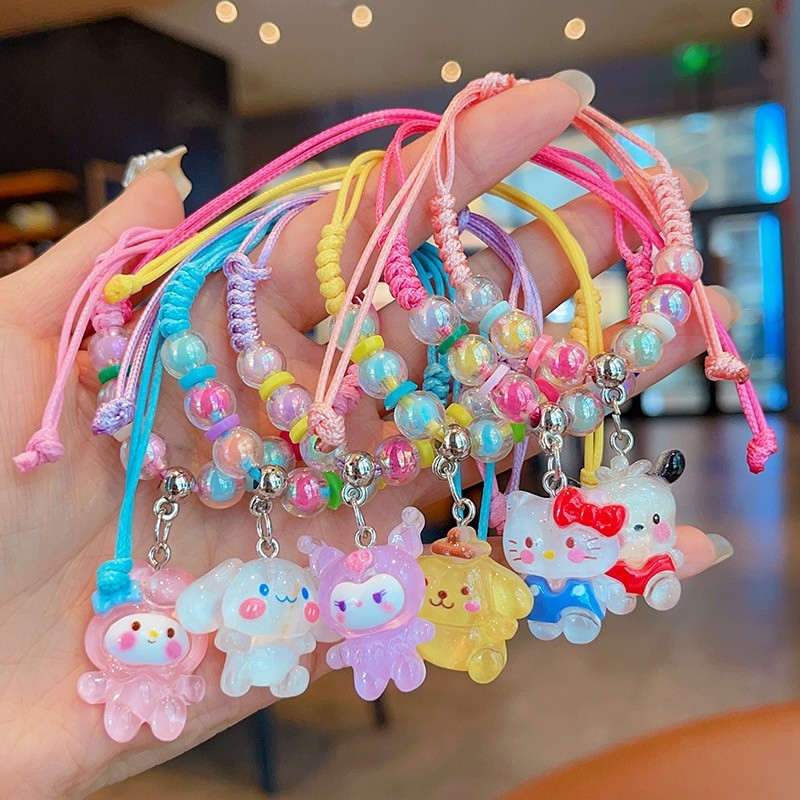COD/Gelang Tali Serut Anak-anak Motif Karakter Seri Sanrio KUROMI Melody/Gelang Anak Perempuan Lucu 