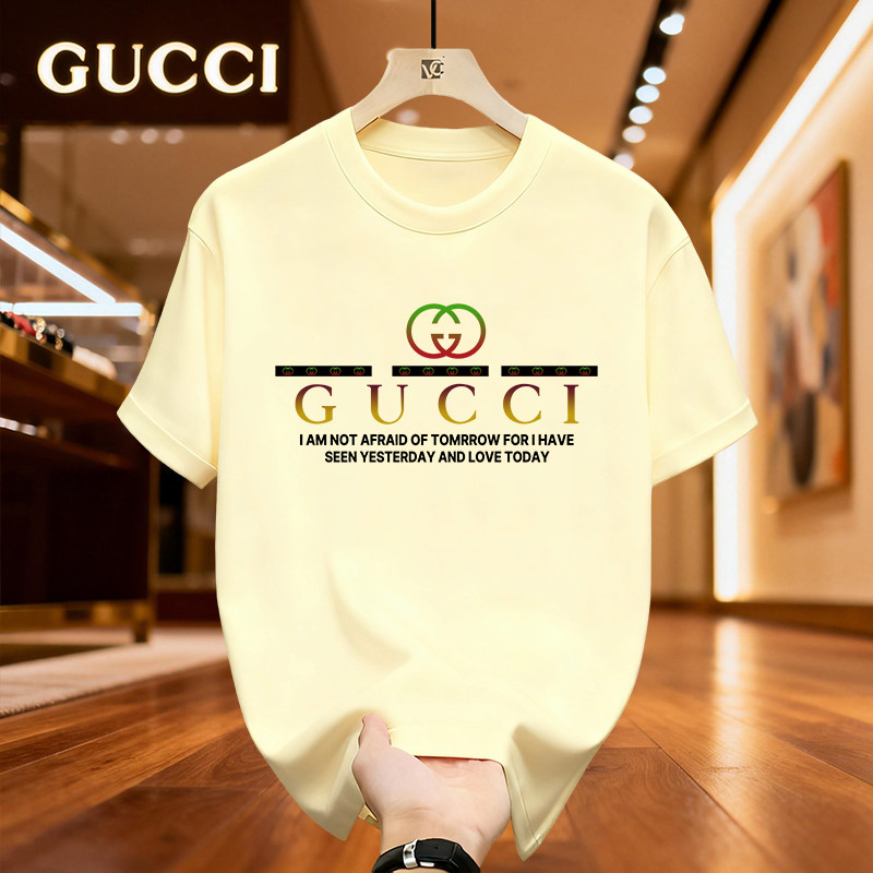 original 100% pria Kaos Distro Pria Gucci kaos polos T-shirt Lengan pendek kaos distro kaos pria dis
