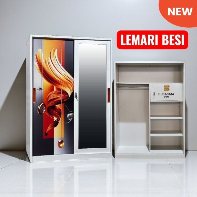 Lemari Pakaian Brankas Bahan Besi Full Minimalis Awet Kokoh Tahan Lama