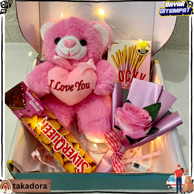 COD Kado Boneka Snack Hampers Ulang Tahun Kado Ulang tahun Aniversary Wisuda Kado Valentine Boneka T