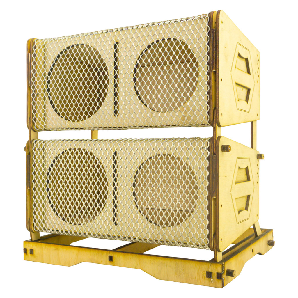 Box speaker miniatur line array 3inch + twitter potongan pakai cnc rapi dan presisi