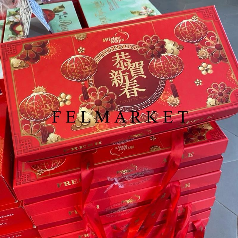 Apel Fuji Rossy Wider Ways Isi 8 Pcs / Hampers Buah Imlek / Dus