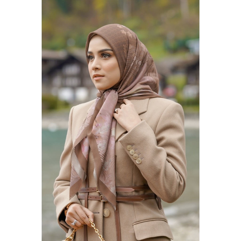 Buttonscarves Iseltwald Voile Square - Cocoa