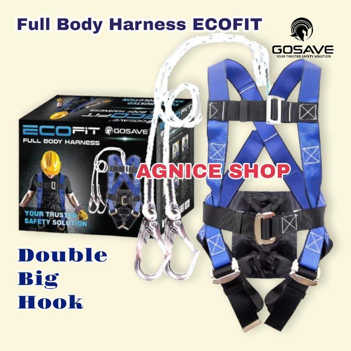 Full Body Harness Double Big Hook Ecofit plus Tali Dada Safety GOSAVE - Ecofit Double