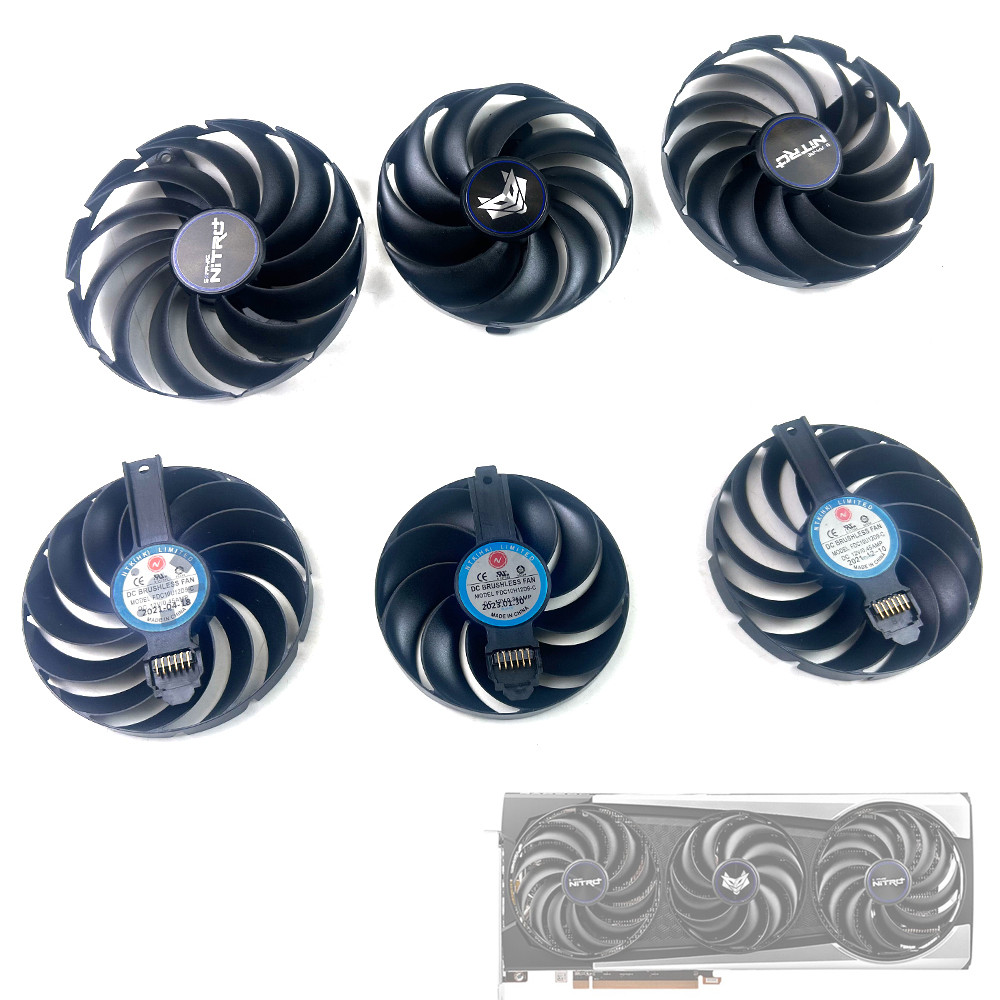 Oryginalne wentylatory chłodzące 95mm 85mm FDC10U12D9-C RX6900 XT Wentylator GPU do karty graficznej