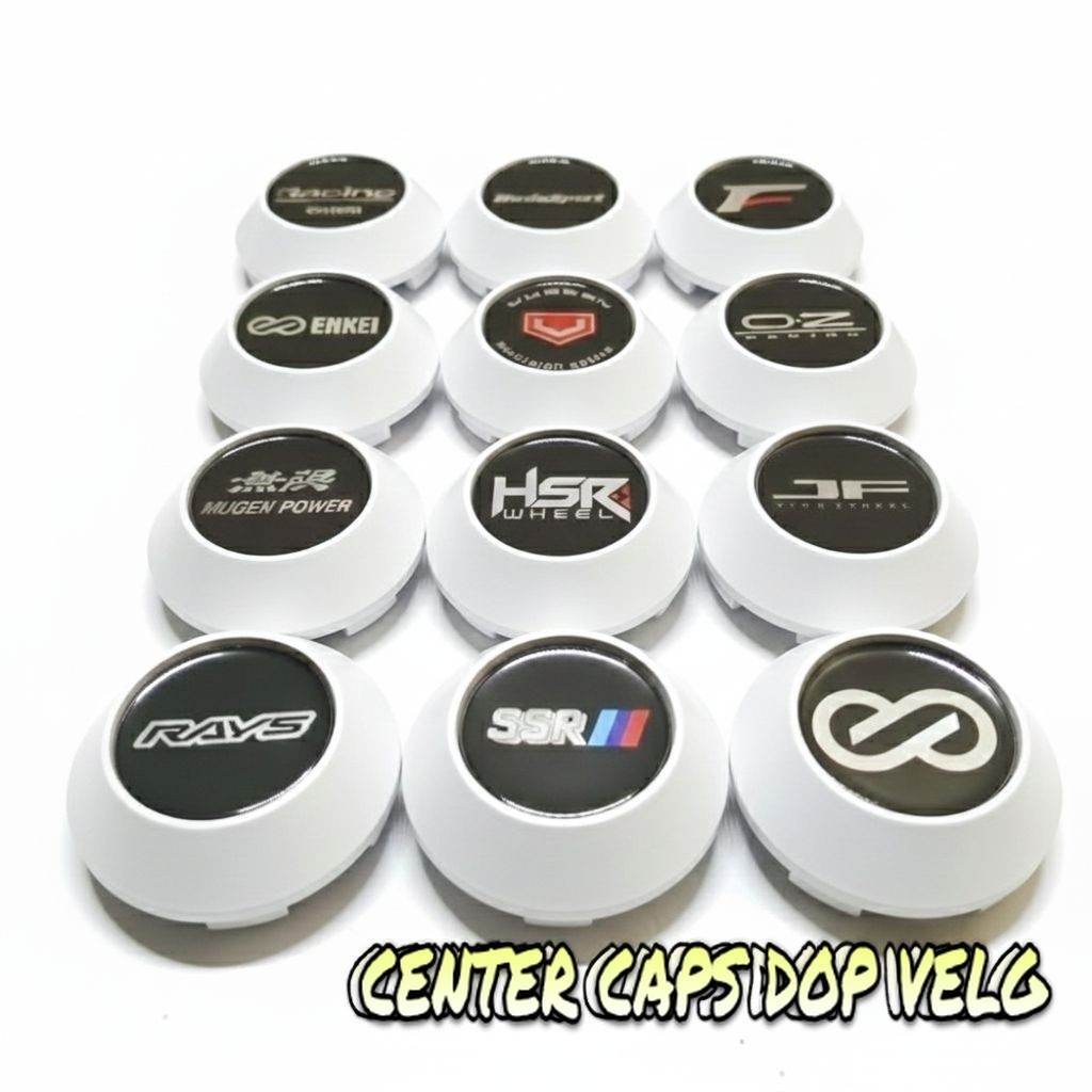 1PC DOP VELG VARIASI PUTIH RAYS. HSR. SSR. ENKEI. TE37. WEDSSPORT