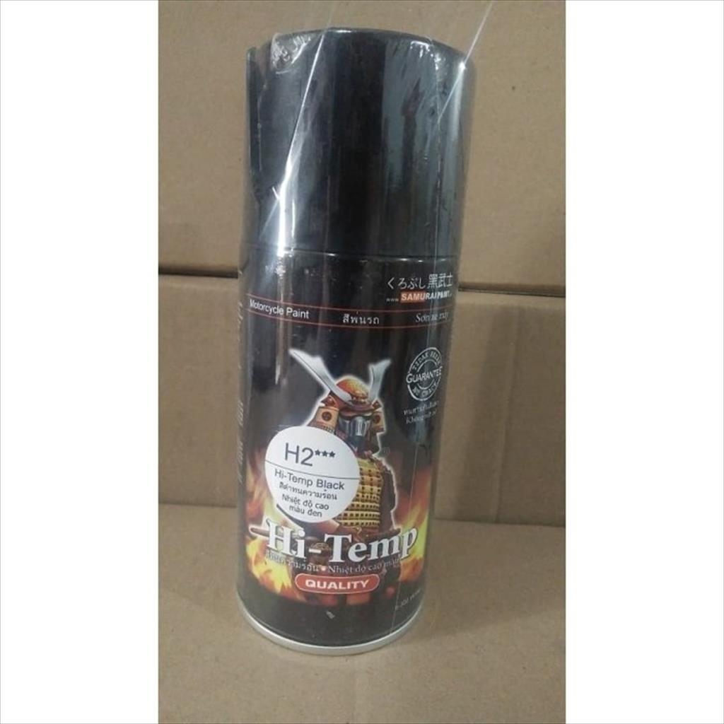 Cat Semprot Spray Samurai Paint Hi Temp Hitam Black Tahan Panas H2***