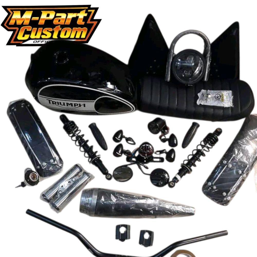 Paket Tangki Motor Paket Lengkap Triumph Japstyle  Motor Custom Japstyle Lengkap Komplit Murah Pnp  