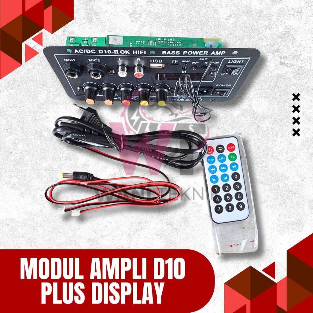 Modul Ampli Speaker D10 Plus MP3 Bluetooth Audio Rumahan
