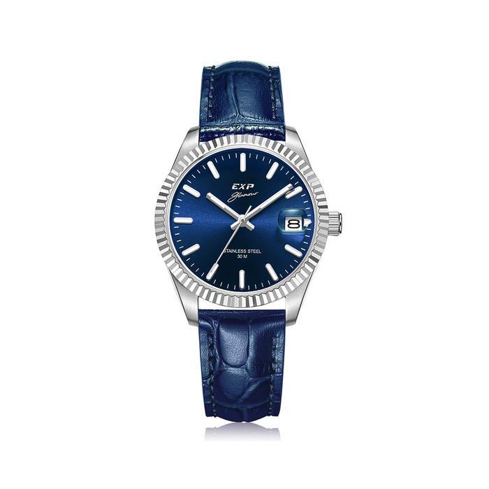 Jam Tangan Expedition Pair Women Quartz Band Silver Blue 32mm E6865LDLSSBU