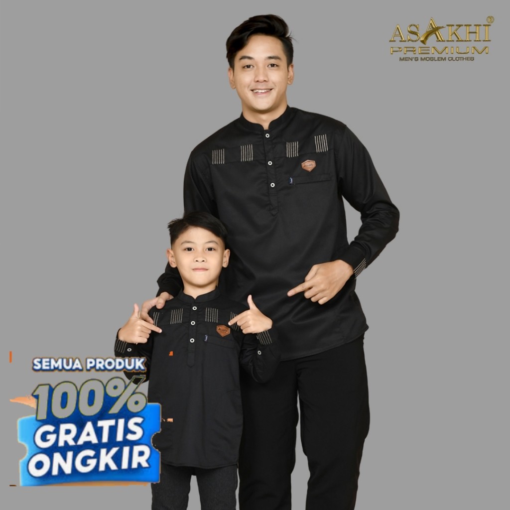 Kemeja Koko Couple Ayah Anak Motif Premium | Leopard / Prabu Anom / Monokrom - Baju Couple Lebaran &