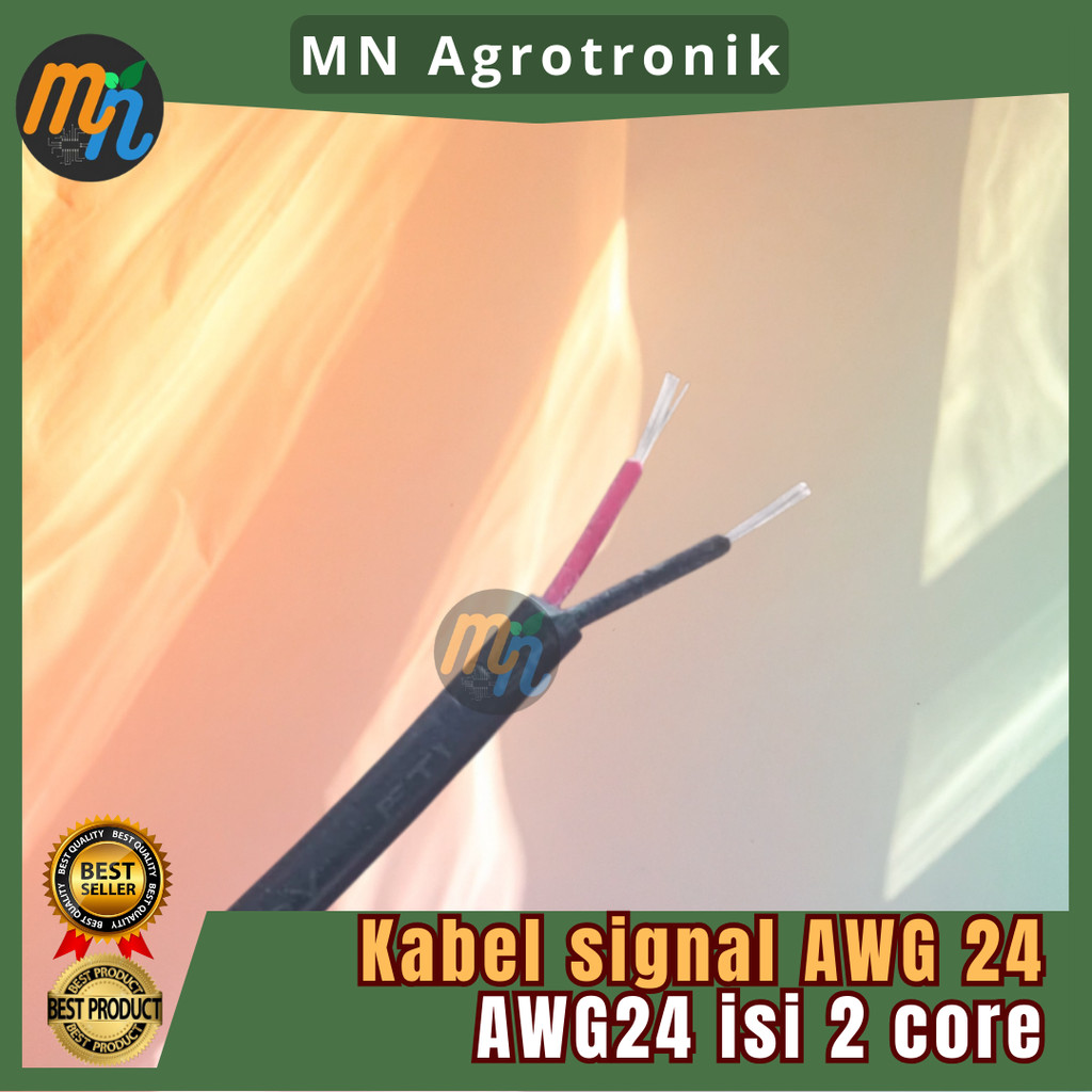 Kabel signal AWG 24 AWG24 isi 2 core sensor harga per meter