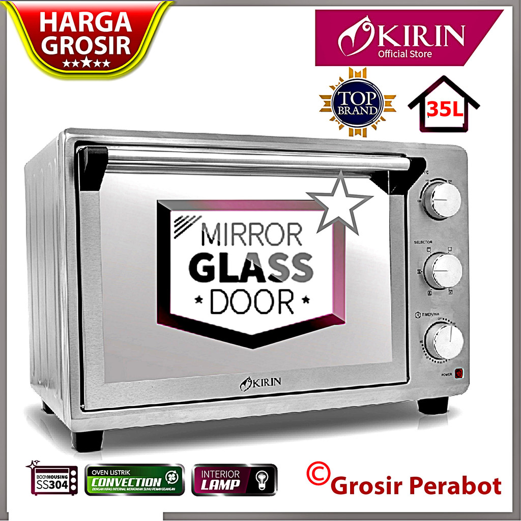 OVEN LISTRIK 35 LITER KIRIN KBO-350CL - Oven Low Watt - Oven Elektrik - Oven Kirin Low Watt - Oven L