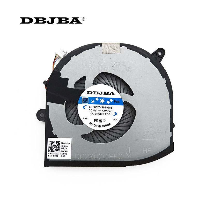 New Laptop Cooling Fan For DELL XPS 15 9560 Precision 5520 M5520 P56F right side DC28000I0F0 0TK9J1 