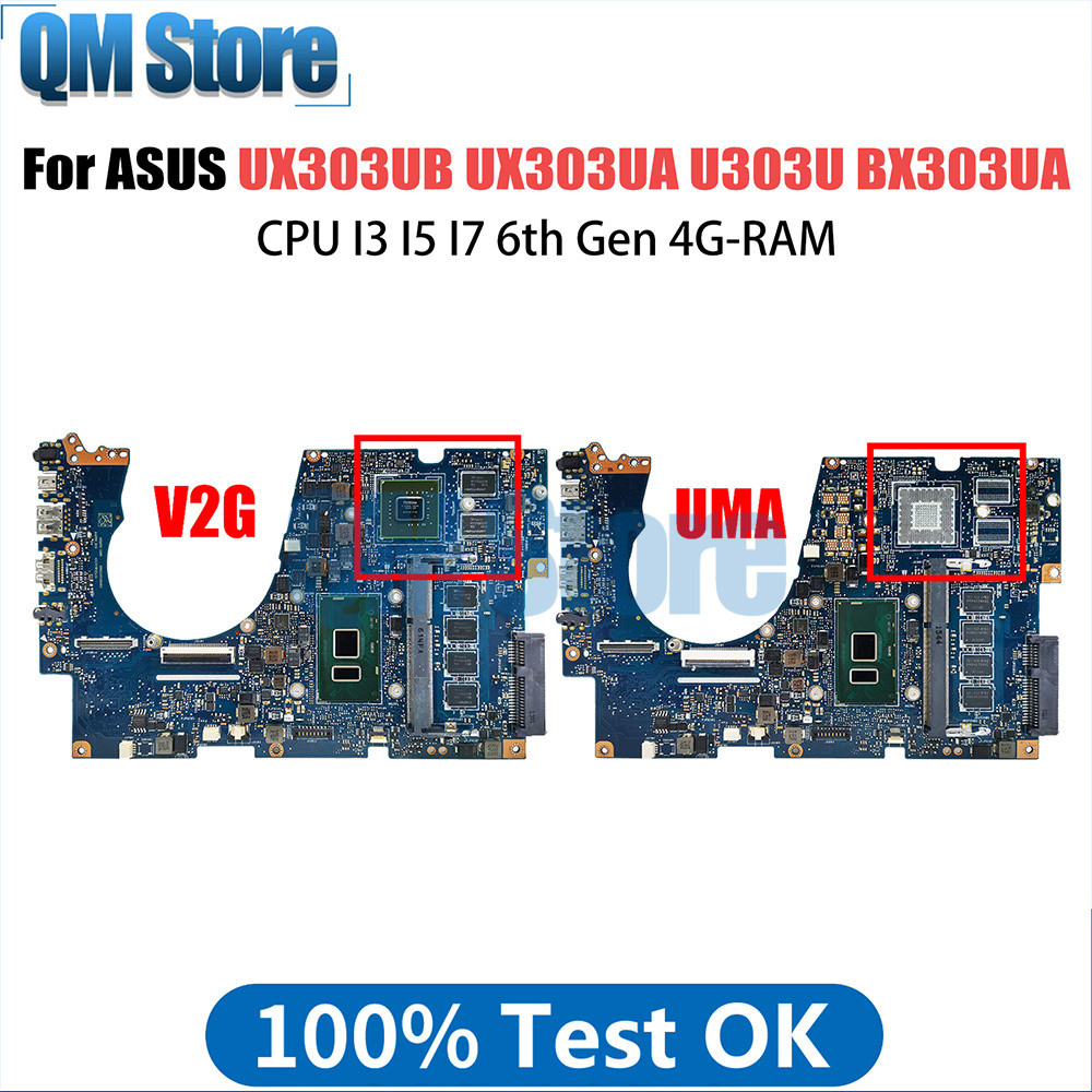 UX303U Mainboard For ASUS UX303UB UX303UA U303UB BX303UA U303UA Laptop Motherboard With CPU I3 I5 I7