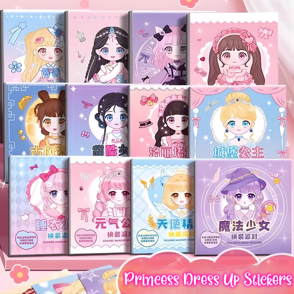 Toy Studio DIY Buku Stiker Change Makeup Keterampilan Dekorasi/ Buku Aktivitas/ Buku Stiker DIY