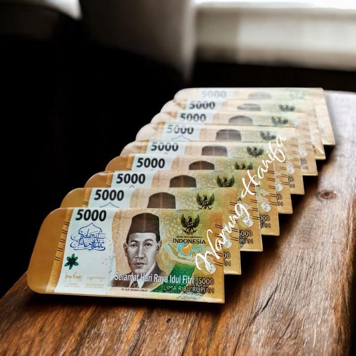 50 Lembar Amplop Lebaran Idul Fitri BESAR Karakter Bergambar Uang Uangan Kertas - 5 Rb Besar Bi Terl