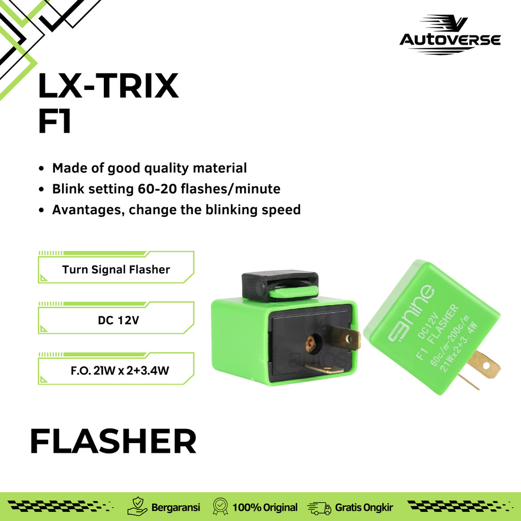 Flasher Untuk Atur Cepat Lambat Kedipan Sein Motor Mio Beat Supra Tinggal Putar Baut F1 NINE LX-TRIX