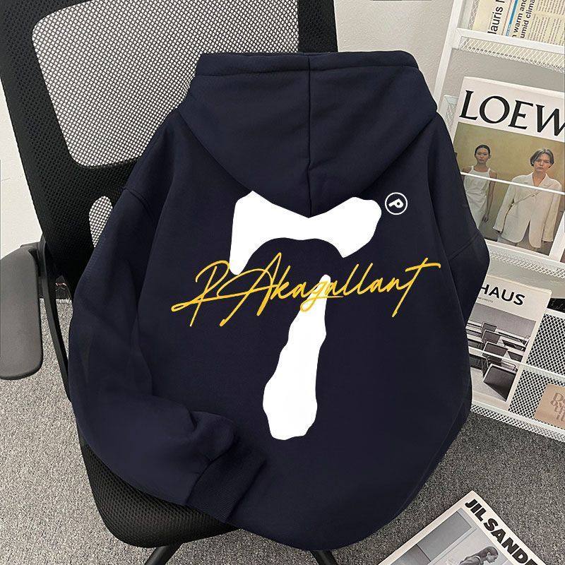 Sweatshirt Koton Laki-laki Sweatshirt hoodie bermotif digital gaya Amerika baru Jaket Laki-laki