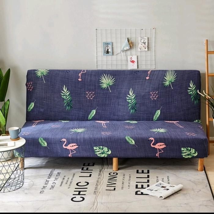 CSB178 Cover Sofa Bed Sarung Sofa Motif Import kain dekorasi - Flamingo, Kecil