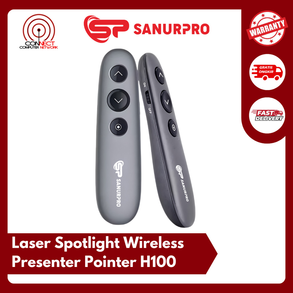 Sanurpro H100 Digital Laser Spotlight Wireless Presenter Pointer
