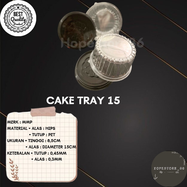 [MS] MIKA TUMPENG MINI 15CM / TEMPAT TUMPENG / MIKA KUE TART BULAT / TART MINI/ MIKA TUMINI D 15 / M