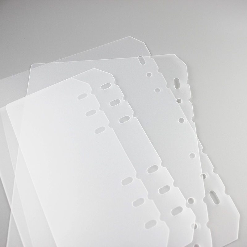 Pembatas Binder Index 6 Ring Binder Plastik Transparan Mika Divider Keras A5 A6 thehanscorner]