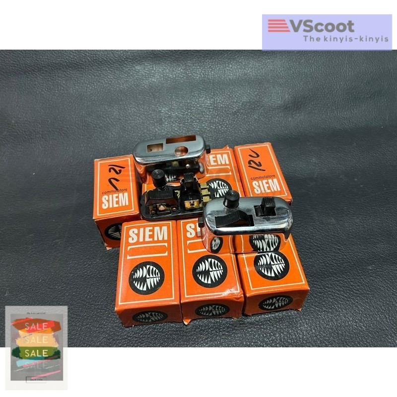 Saklar lampu vespa super sprint vbb bajaj 12 volt original embos siem bagus Kualitas Baik