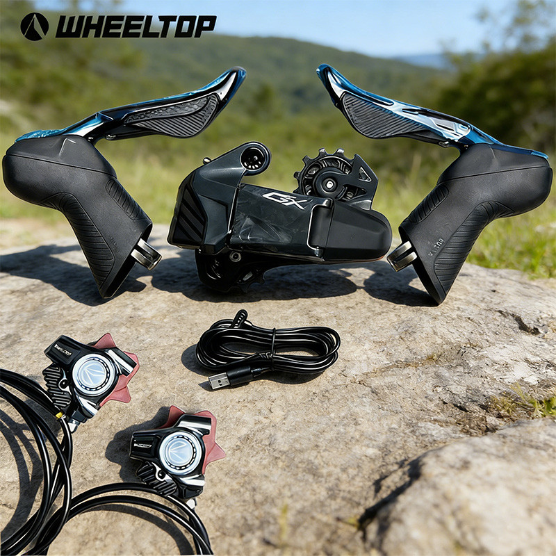 Wheeltop GeX Wireless Electronic Gravel Groupset 7-14 Speed Rear Derailleur dan Shifter