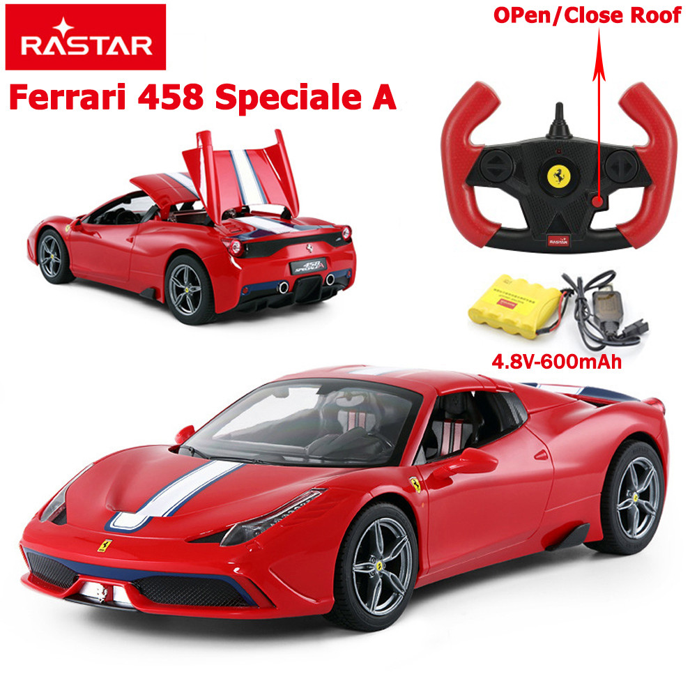 RASTAR 1/14 Ferrari 458 Speciale A RC Car Model RC Open/Close Roof 4.8V 600mAh Battery LED Lights To