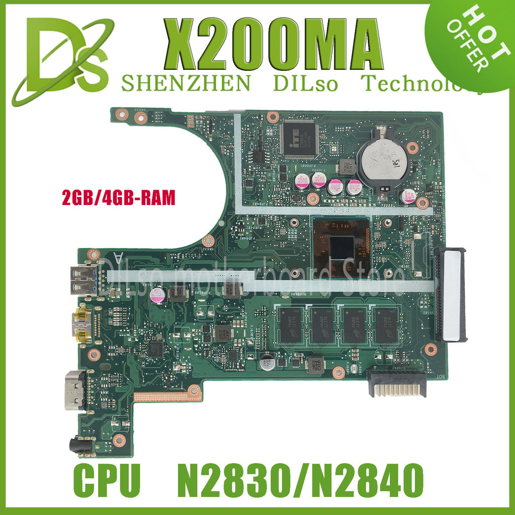 KEFU X200MA Mainboard FOR ASUS F200MA F200M X200M D200M Laptop Motherboard With N2815 N2840 N3540 N3