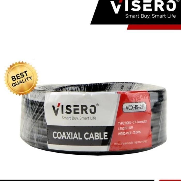 KABEL ANTENA TV DITAL 15 METER VISERO / KABEL ANTENA RG 6 15 METER