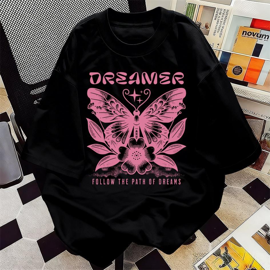 Butterfly Dreamer Follow The Casual Outfit Tee Cotton Combed
