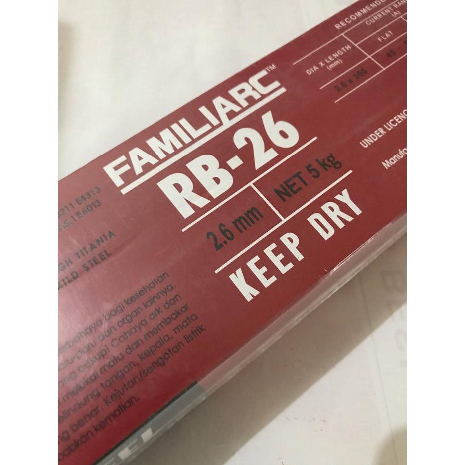 Kawat Las KOBELCO RB26 2.6MM (5KG)/ RB 26 2.6 MM STEEL KOBE Kawat Las KOBELCO