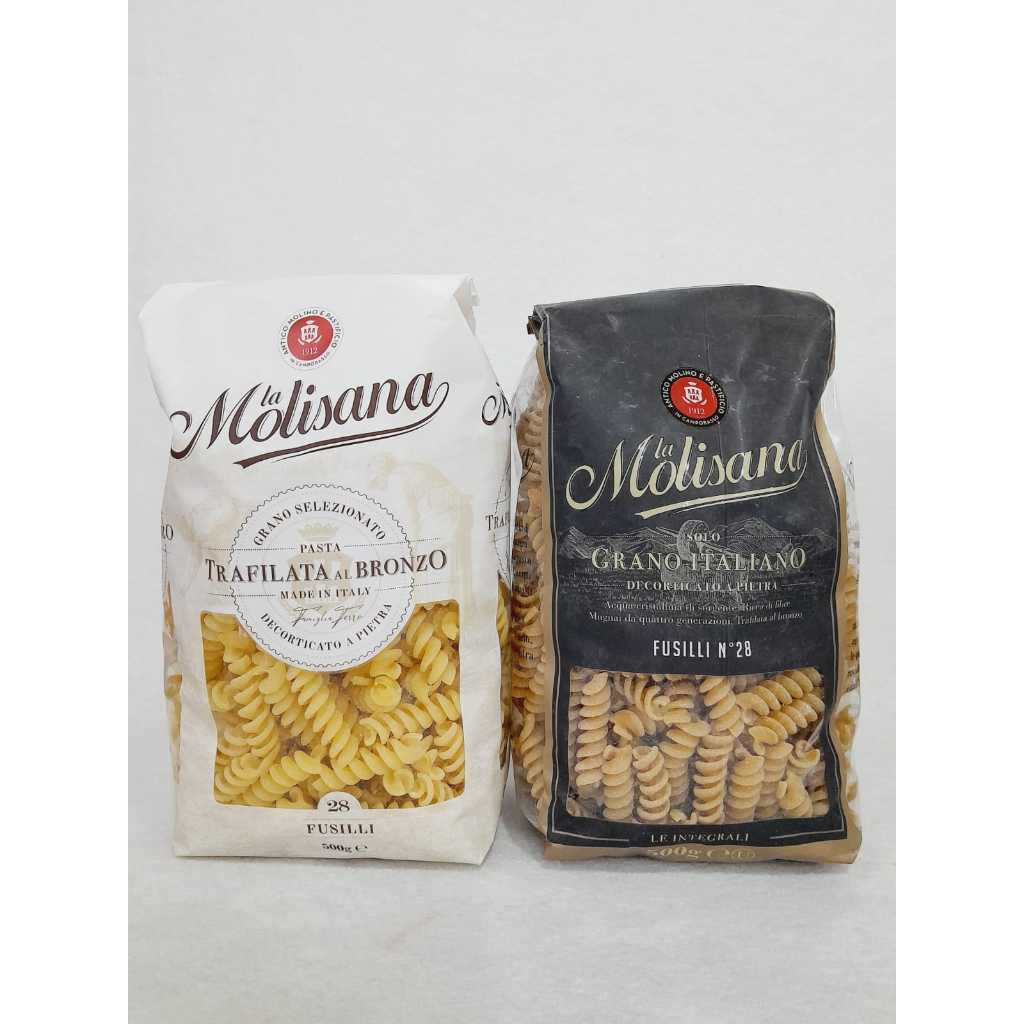 La Molisana Fusilli 28 Pasta 100% Plain No.28 500gr / Whole Wheat  Grano Italiano
