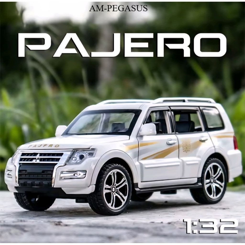 Koleksi Mainan Mobil Miniatur Diecast Mobil Mitsubishi Pajero Miniatur Die-cast Mobil Mobilan Skala 