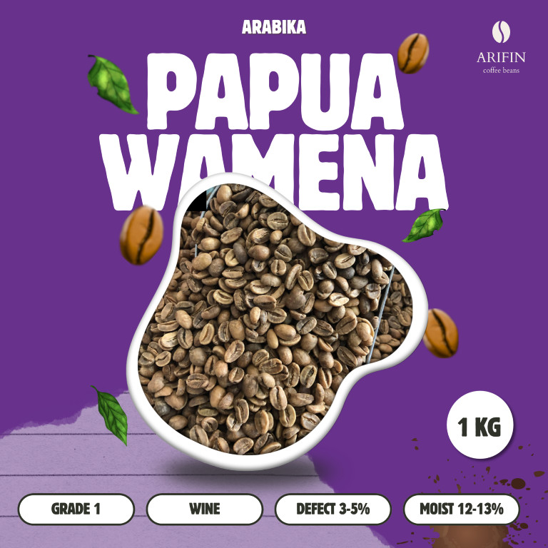Grade 1 Wine papua Wamena Green Beans | Biji Kopi Mentah