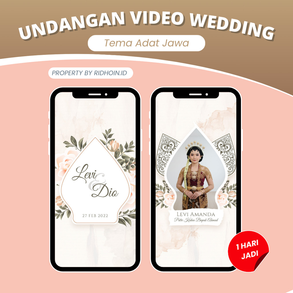 Undangan Digital Video Pernikahan Adat 2 Jawa Wayang Bisa tanpa Foto 9:16