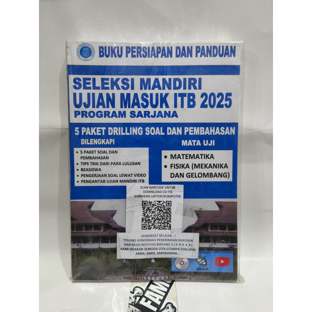 BUKU PERSIAPAN DAN PANDUAN SELEKSI MANDIRI UJIAN MASUK ITB 2025