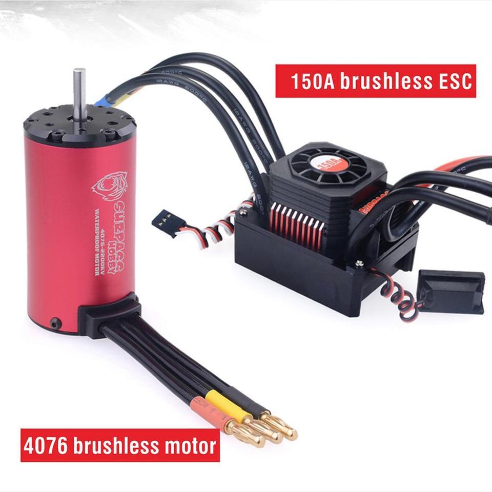 SURPASS HOBBY KK 4076 Waterproof Combo 2000KV 2250KV Brushless Motor 120A/150A ESC Speed Controllers