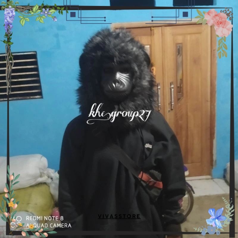VVR Topeng Gorila _Topeng Monyet _Topeng Karnaval _ Topeng Halloween _ Topeng Prank _ Topeng ngamen 